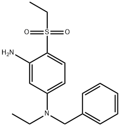 N1-Benzyl-N1-ethyl-4-(ethylsulfonyl)-1,3-benzenediamine 化学構造式