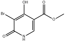 5-ブロモ-4,6-ジヒドロキシニコチン酸メチル 化学構造式