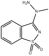 1-(1,1-二氧代-1,2-苯并噻唑-3-基)-1-甲基-肼, 303064-94-0, 结构式