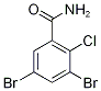 3,5-二溴-2-氯苯甲酰胺, 860683-15-4, 结构式