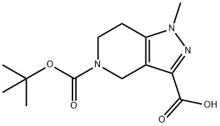 5-(叔丁氧羰基)-1-甲基-4,5,6,7-四氢-1H-吡唑并[4,3-C]吡啶-3-羧酸, 1306739-66-1, 结构式