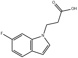 3-(6-氟吲哚-1-基)丙酸, 951626-41-8, 结构式