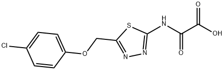 ({5-[(4-Chlorophenoxy)methyl]-1,3,4-thiadiazol-2-yl}amino)(oxo)acetic acid Structure