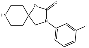 3-(3-Fluorophenyl)-1-oxa-3,8-diazaspiro-[4.5]decan-2-one Struktur