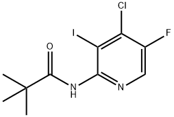 N-(4-Chloro-5-fluoro-3-iodopyridin-2-yl)pivalamide Structure