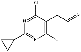 2-(4,6-Dichloro-2-cyclopropylpyrimidin-5-yl) acetaldehyde Structure
