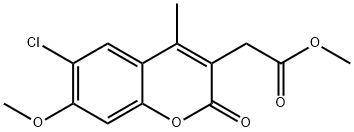 Methyl (6-chloro-7-methoxy-4-methyl-2-oxo-2H-chromen-3-yl)acetate Structure