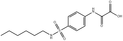 ({4-[(Hexylamino)sulfonyl]phenyl}amino)-(oxo)acetic acid 结构式