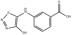 3-[(4-Mercapto-1,2,3-thiadiazol-5-yl)amino]-benzoic acid Structure