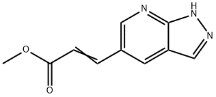 (E)-Methyl 3-(1H-pyrazolo[3,4-b]pyridin-5-yl)acrylate Struktur