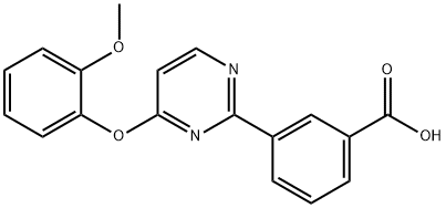 3-[4-(2-Methoxyphenoxy)pyrimidin-2-yl]benzoic acid Structure
