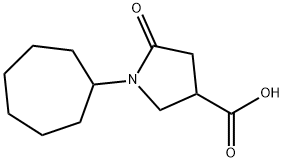 1-Cycloheptyl-5-oxopyrrolidine-3-carboxylic acid Struktur