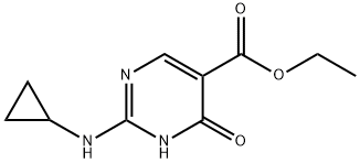 2-(环丙基氨基)-6-氧代-1,6-二氢嘧啶-5-羧酸乙酯 结构式