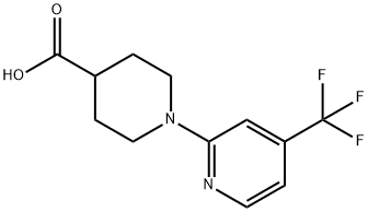 1-(4-三氟甲基-2-吡啶基)哌啶-4-甲酸, 1256792-04-7, 结构式