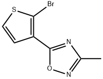 5-(2-Bromothien-3-yl)-3-methyl-1,2,4-oxadiazole Struktur
