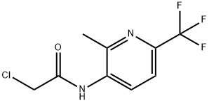 2-氯-N-(2-甲基-6-(三氟甲基)吡啶-3-基)乙酰胺 结构式