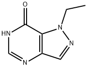 1-エチル-1,6-ジヒドロ-7H-ピラゾロ[4,3-D]ピリミジン-7-オン 化学構造式