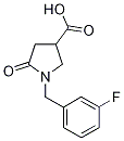 1-(3-FLUOROBENZYL)-5-OXOPYRROLIDINE-3-CARBOXYLIC ACID,,结构式