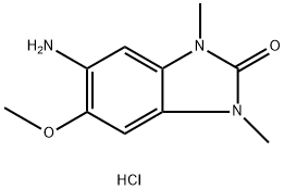 5-氨基-6-甲氧基-1,3-二甲基-1,3-二氢-2H-苯并[D]咪唑-2-酮盐酸盐,1185295-24-2,结构式