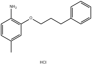 4-メチル-2-(3-フェニルプロポキシ)アニリン塩酸塩 化学構造式