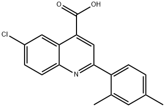 6-CHLORO-2-(2,4-DIMETHYLPHENYL)QUINOLINE-4-CARBOXYLIC ACID Struktur