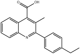 2-(4-ETHYLPHENYL)-3-METHYLQUINOLINE-4-CARBOXYLICACID Structure
