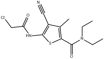 5-[(CHLOROACETYL)AMINO]-4-CYANO-N,N-DIETHYL-3-METHYLTHIOPHENE-2-CARBOXAMIDE Structure