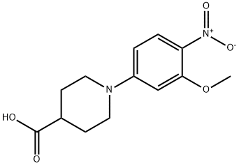 1-(3-methoxy-4-nitrophenyl)-4-piperidinecarboxylic acid Structure