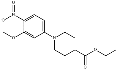 ethyl 1-(3-methoxy-4-nitrophenyl)-4-piperidinecarboxylate Structure