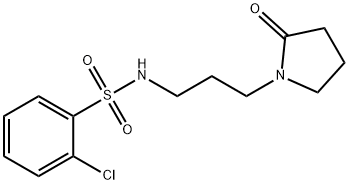 2-chloro-N-[3-(2-oxo-1-pyrrolidinyl)propyl]benzenesulfonamide Structure