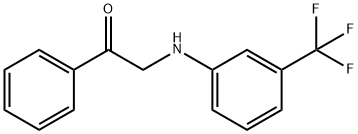 1-フェニル-2-[3-(トリフルオロメチル)アニリノ]-1-エタノン 化学構造式