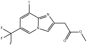 methyl 2-[8-iodo-6-(trifluoromethyl)imidazo[1,2-a]pyridin-2-yl]acetate Structure