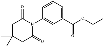 ethyl 3-(4,4-dimethyl-2,6-dioxopiperidino)benzenecarboxylate Structure