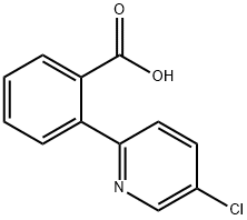 2-(5-クロロ-2-ピリジニル)ベンゼンカルボン酸 化学構造式