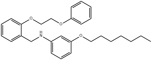 3-(Heptyloxy)-N-[2-(2-phenoxyethoxy)benzyl]aniline 结构式