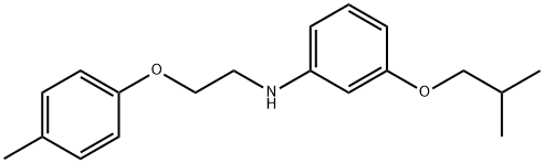 3-Isobutoxy-N-[2-(4-methylphenoxy)ethyl]aniline Structure