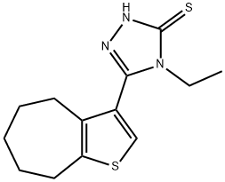4-Ethyl-5-(5,6,7,8-tetrahydro-4H-cyclohepta-[b]thien-3-yl)-4H-1,2,4-triazole-3-th Struktur