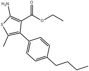 Ethyl 2-amino-4-(4-butylphenyl)-5-methylthiophene-3-carboxylate Structure