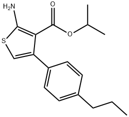 Isopropyl 2-amino-4-(4-propylphenyl)thiophene-3-carboxylate Struktur