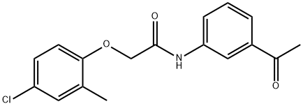 N-(3-Acetylphenyl)-2-(4-chloro-2-methylphenoxy)-acetamide Struktur