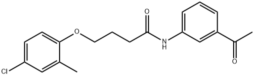4-(4-氯-2-甲基-苯氧基)-N-(3-乙酰苯基)丁酰胺, 353467-86-4, 结构式
