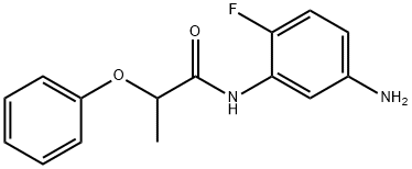 N-(5-AMINO-2-FLUOROPHENYL)-2-PHENOXYPROPANAMIDE, 953890-05-6, 结构式
