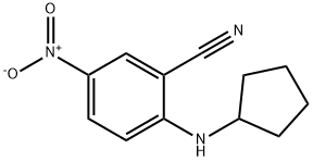 2-(环戊基氨基)-5-硝基苯甲腈 结构式