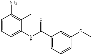 N-(3-アミノ-2-メチルフェニル)-3-メトキシベンズアミド 化学構造式