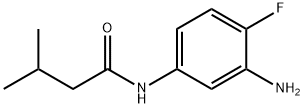 N-(3-アミノ-4-フルオロフェニル)-3-メチルブタンアミド 化学構造式