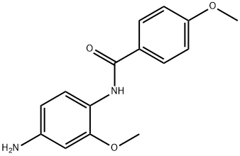 N-(4-アミノ-2-メトキシフェニル)-4-メトキシベンズアミド 化学構造式