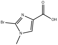 2-溴-1-甲基-1H-咪唑-4-羧酸 结构式