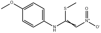 4-methoxy-N-[1-(methylsulfanyl)-2-nitrovinyl]aniline 化学構造式