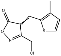 (4E)-3-(chloromethyl)-4-[(3-methyl-2-thienyl)methylene]isoxazol-5(4H)-one Structure