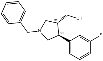 [(3S,4R)-1-benzyl-4-(3-fluorophenyl)pyrrolidin-3-yl]methanol Structure